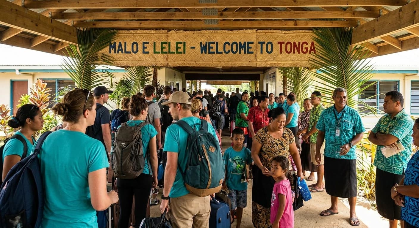 Tonga airport arrivals