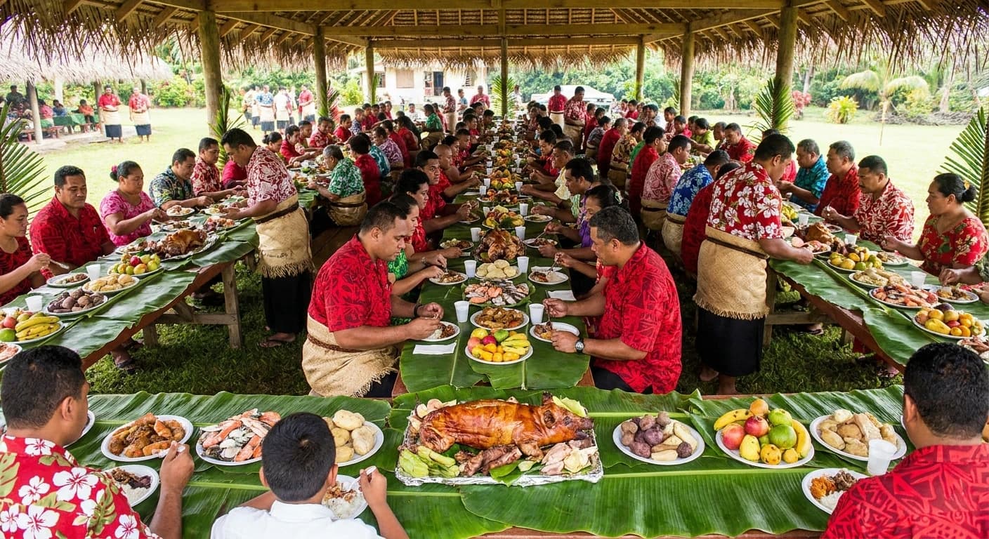 Traditional Tongan feast