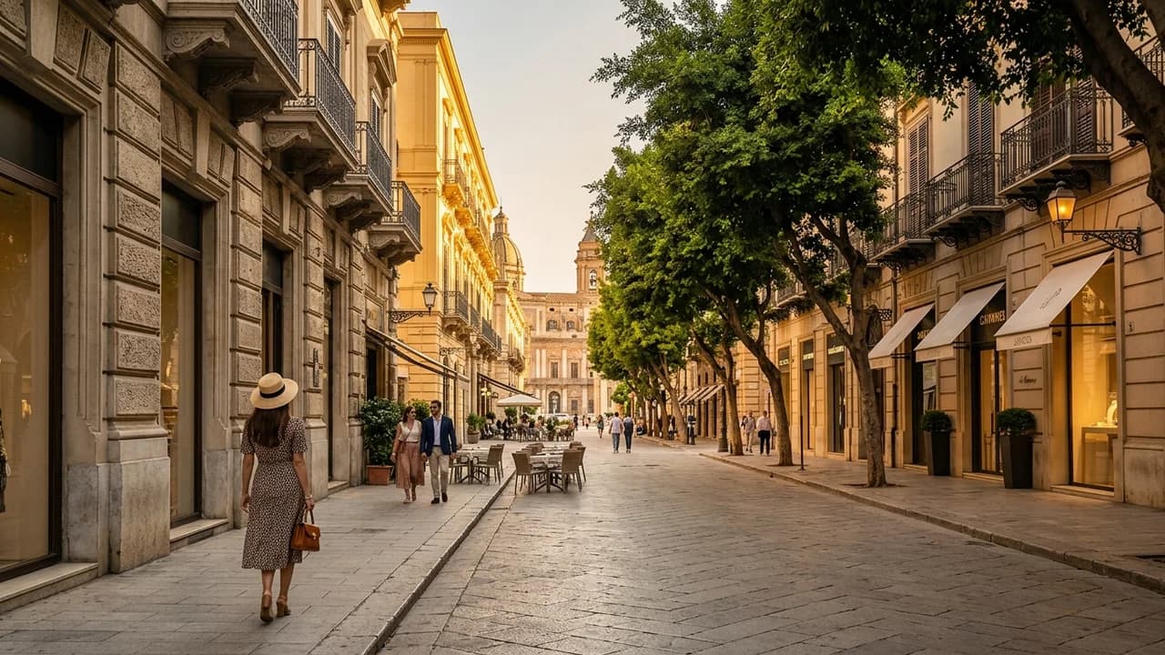 Premium shopping and leisure district in Palermo