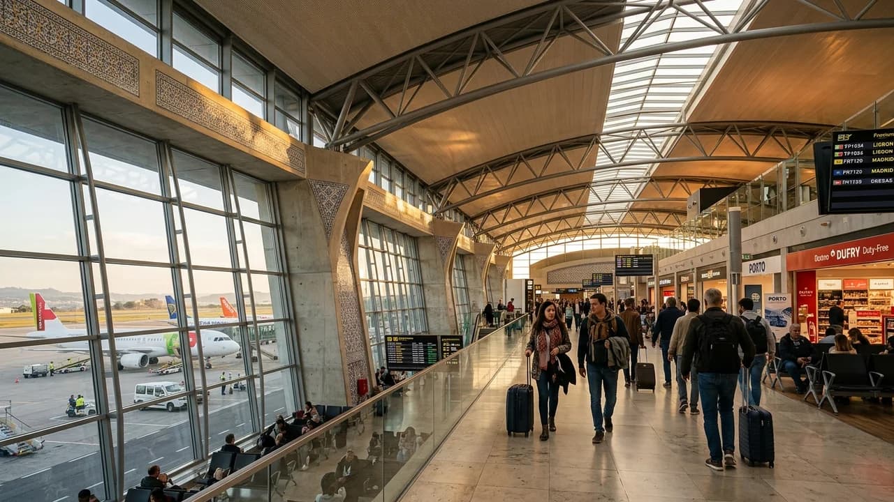 International terminal interior at Porto airport