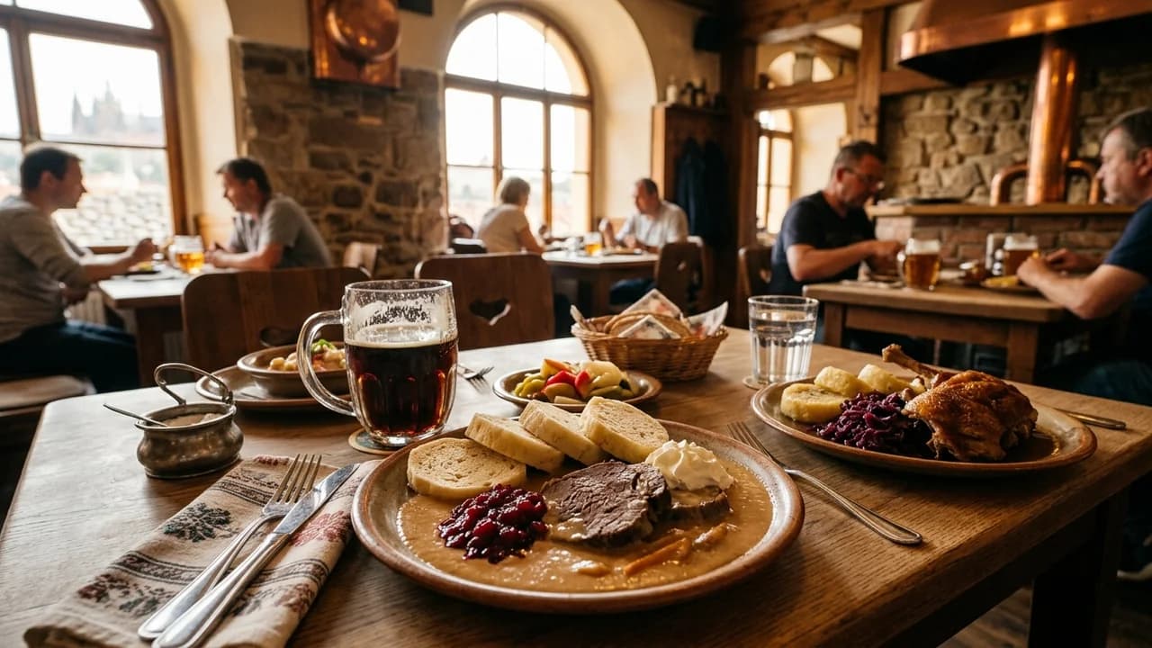 Authentic local cuisine dining experience in Prague