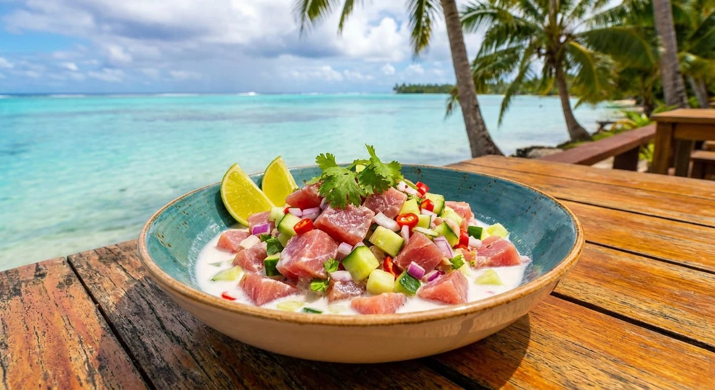Cook Islands ika mata dish