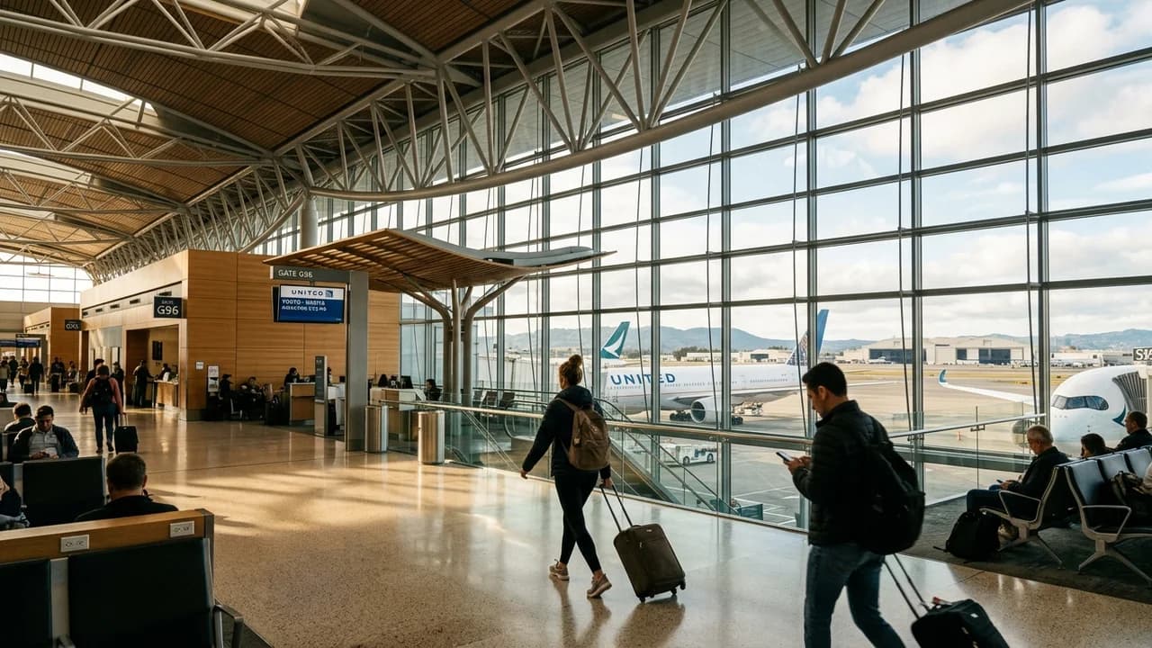International terminal interior at San Francisco airport