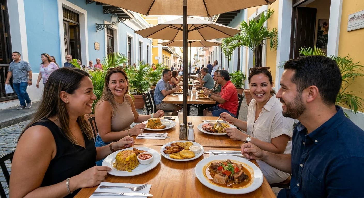 Vibrant Puerto Rican cuisine and dining scene in San Juan