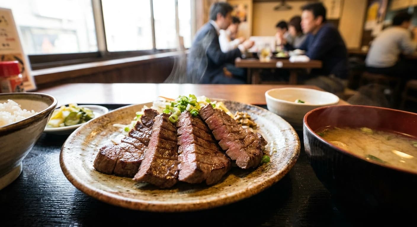 Grilled gyutan beef tongue, Sendai's signature dish