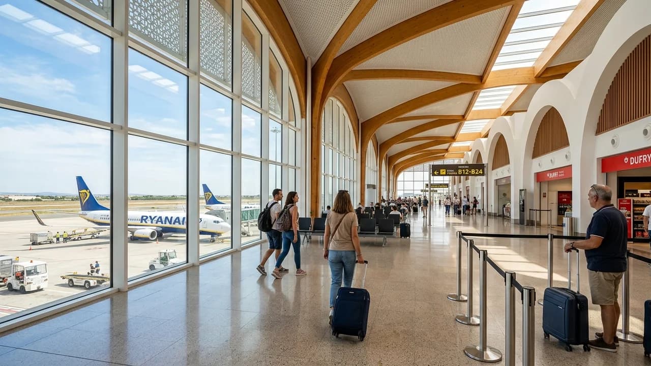 International terminal interior at Seville airport