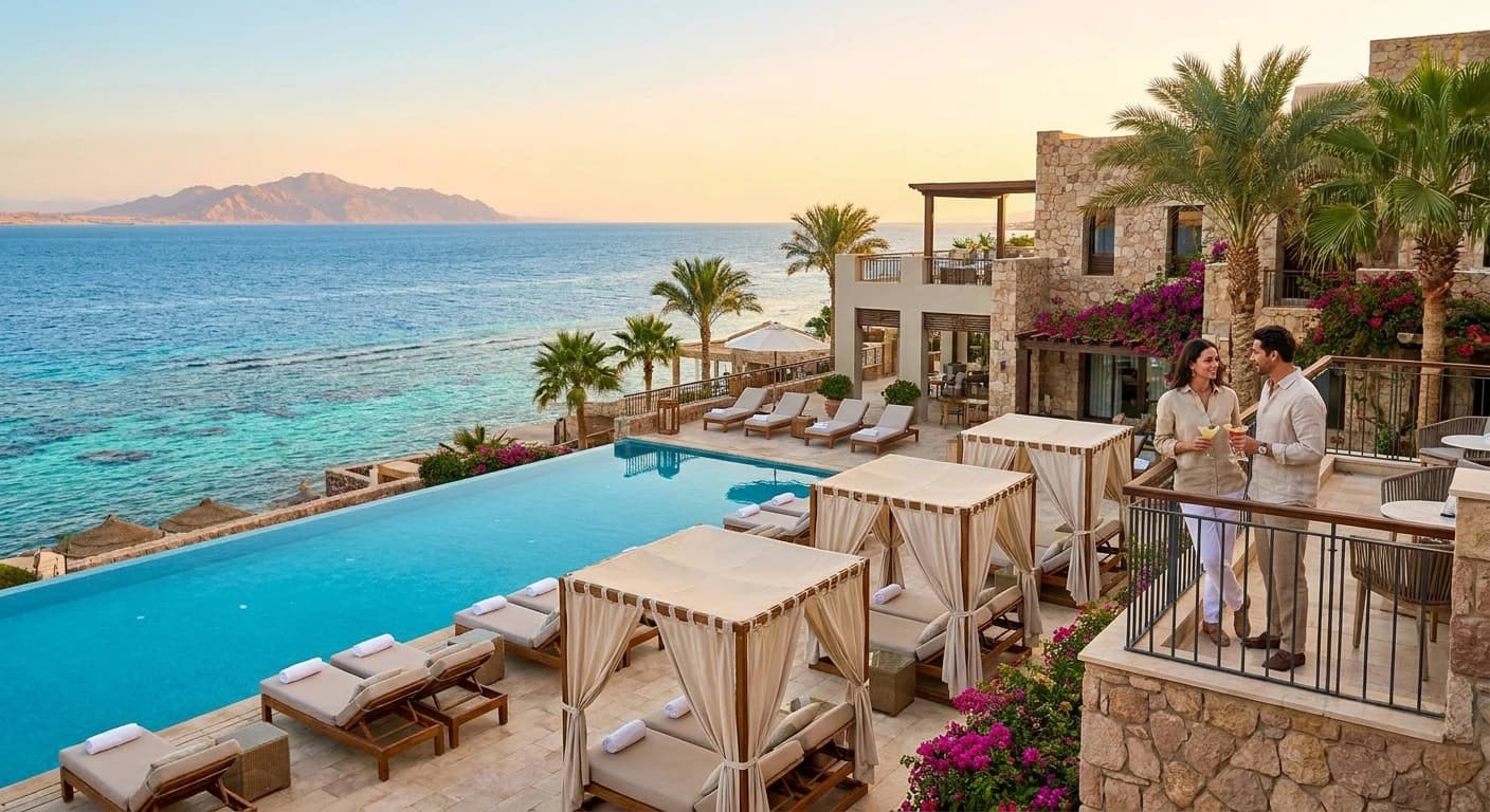 Luxury resort overlooking the Red Sea in Sharm El Sheikh