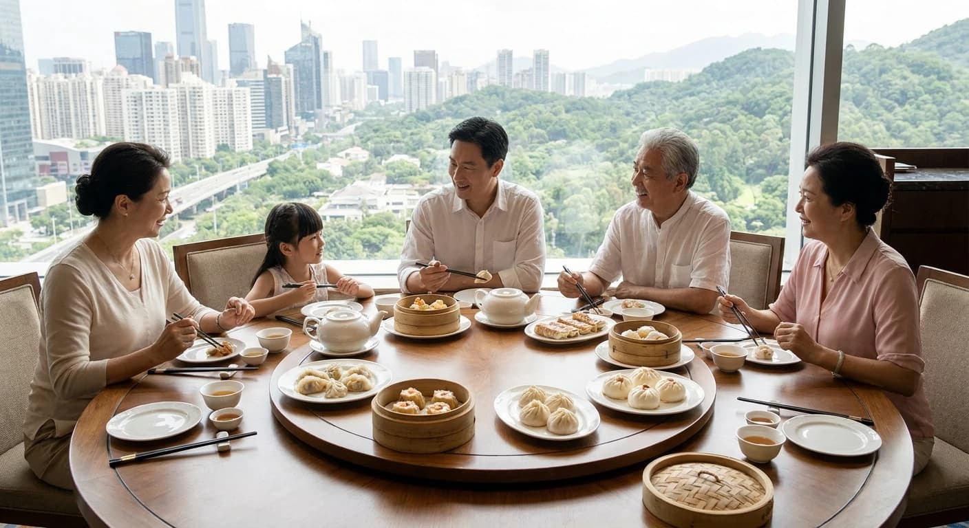 Premium Cantonese dim sum dining in Shenzhen