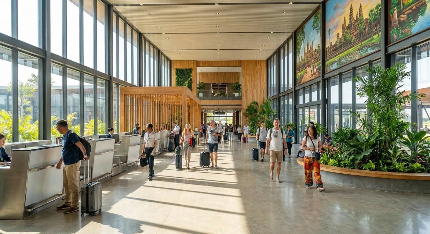 Modern terminal at Siem Reap Angkor International Airport