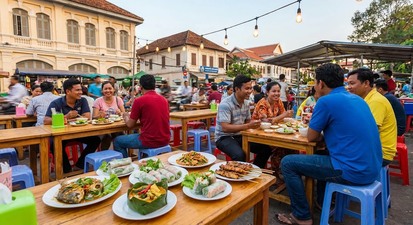 Traditional Cambodian cuisine and local dining in Siem Reap