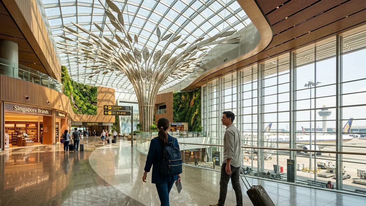 International terminal interior at Singapore airport