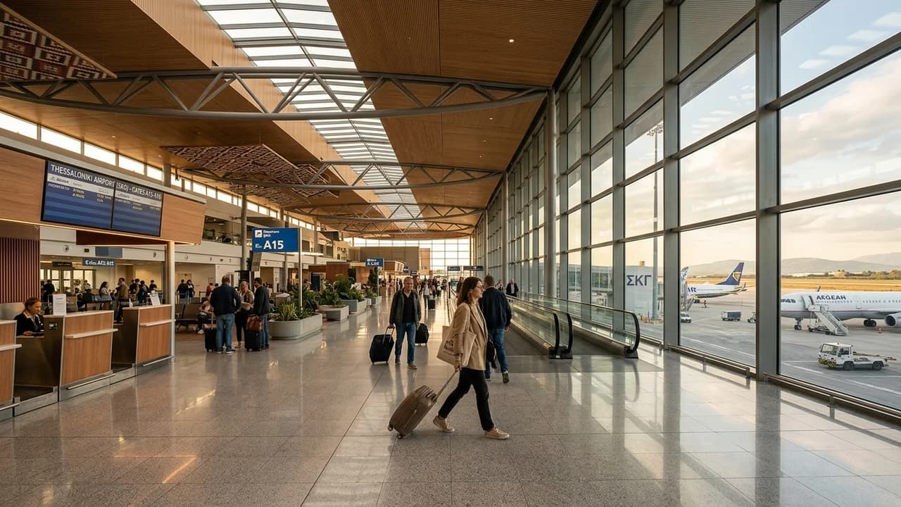 International terminal interior at Thessaloniki airport