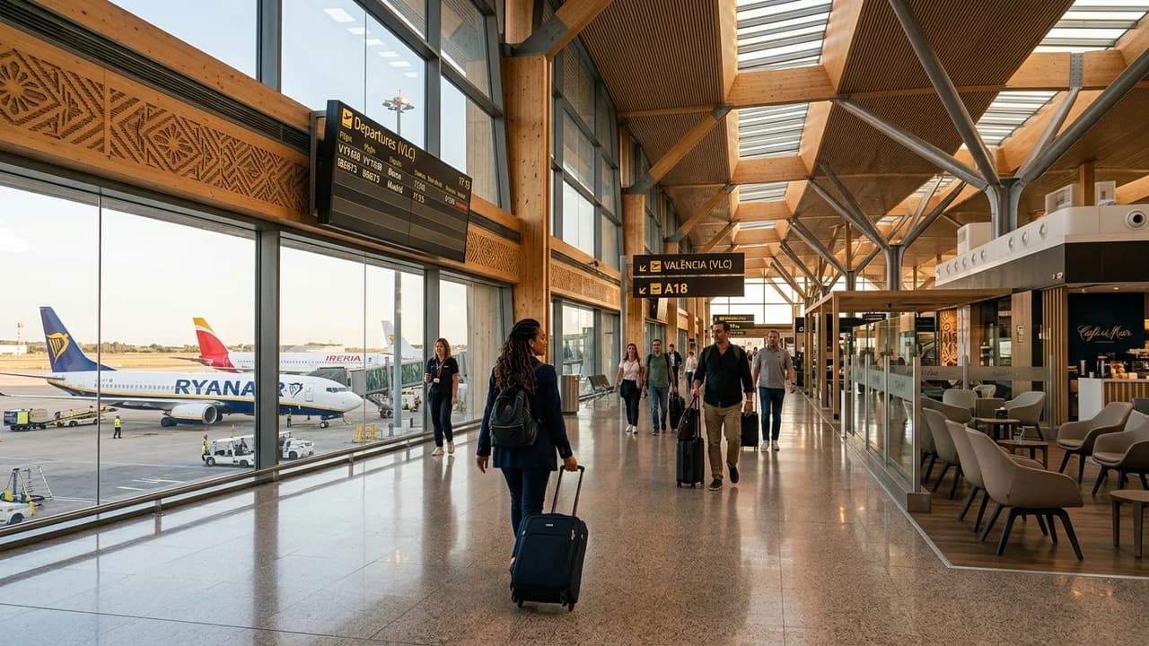 International terminal interior at Valencia airport
