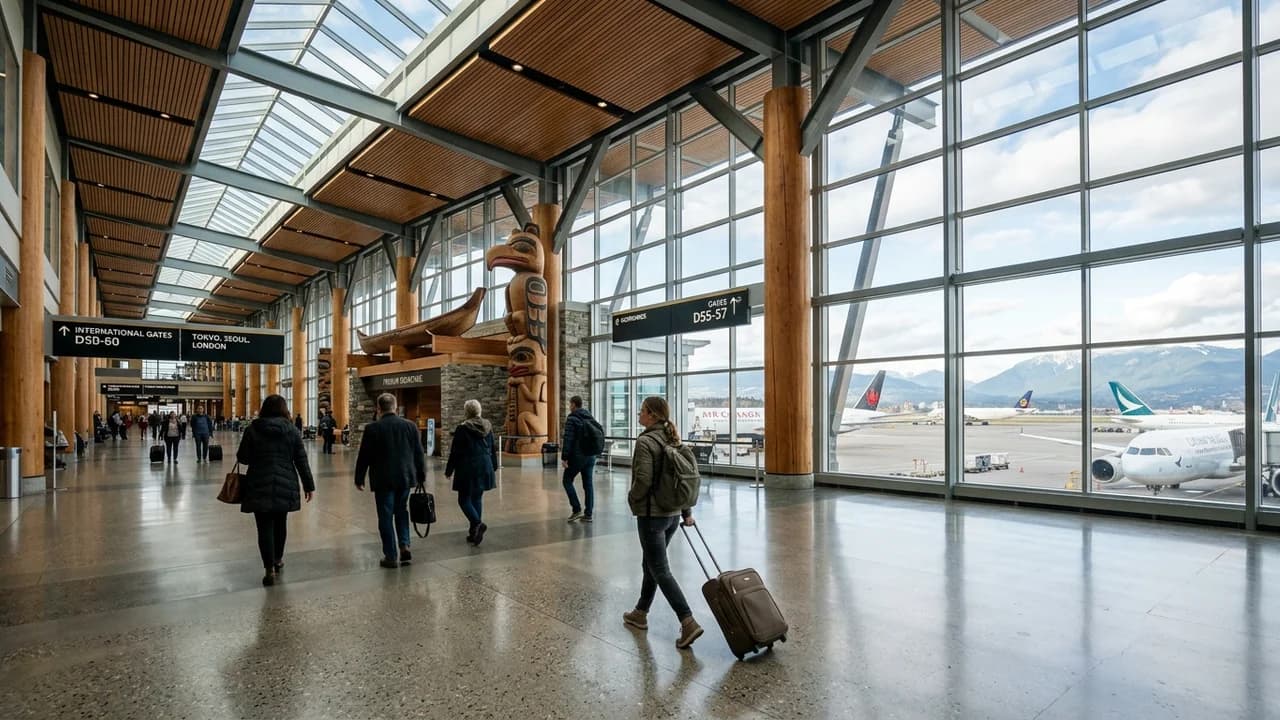 International terminal interior at Vancouver airport