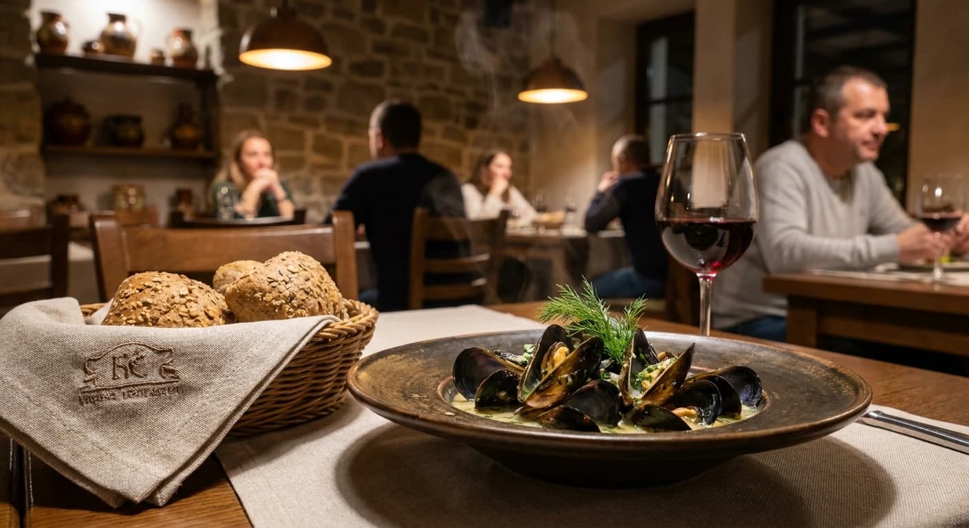 Fresh Black Sea seafood dining experience at a Varna waterfront restaurant
