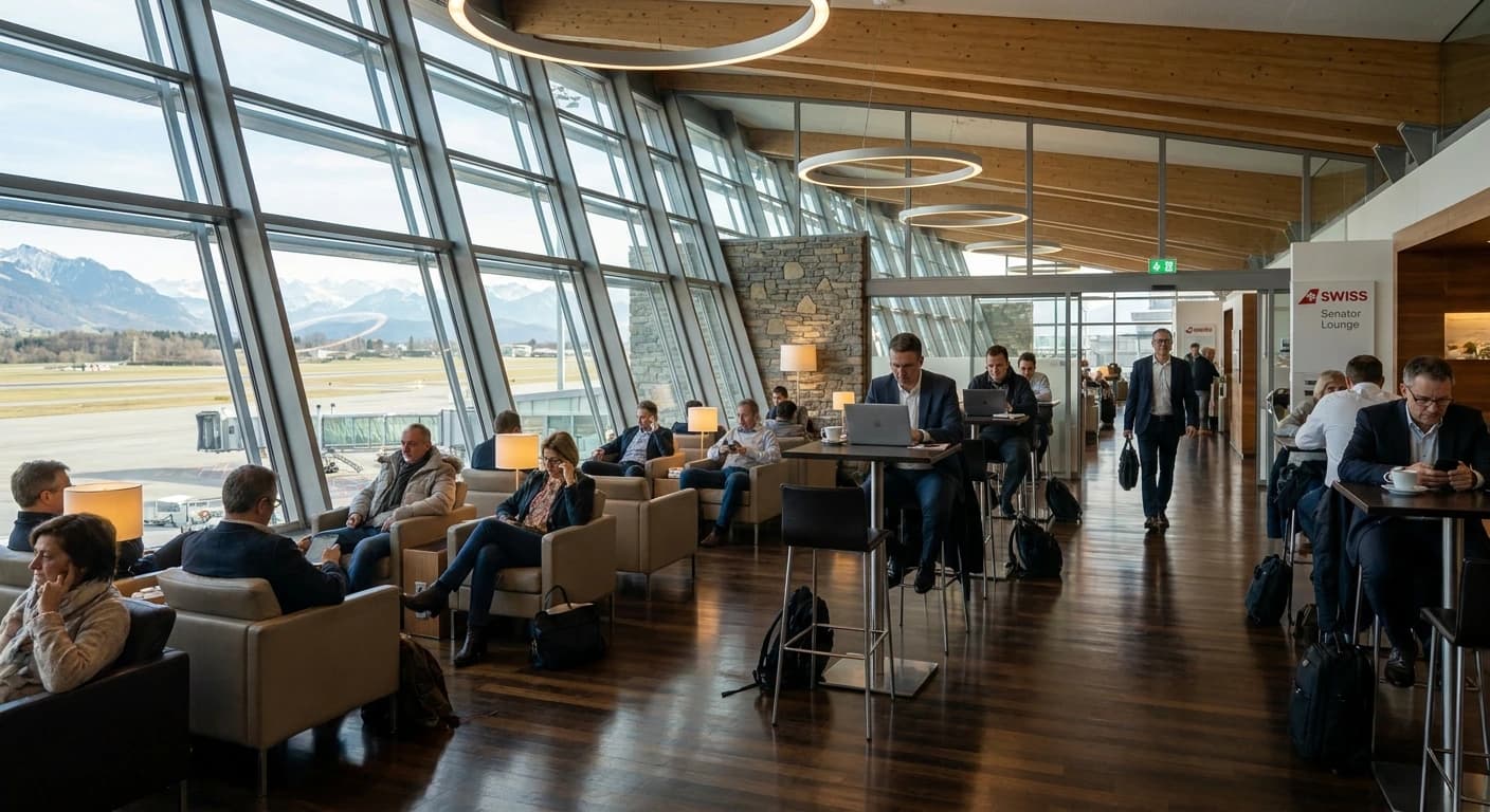 Zurich Airport international terminal with Swiss precision and modern architecture