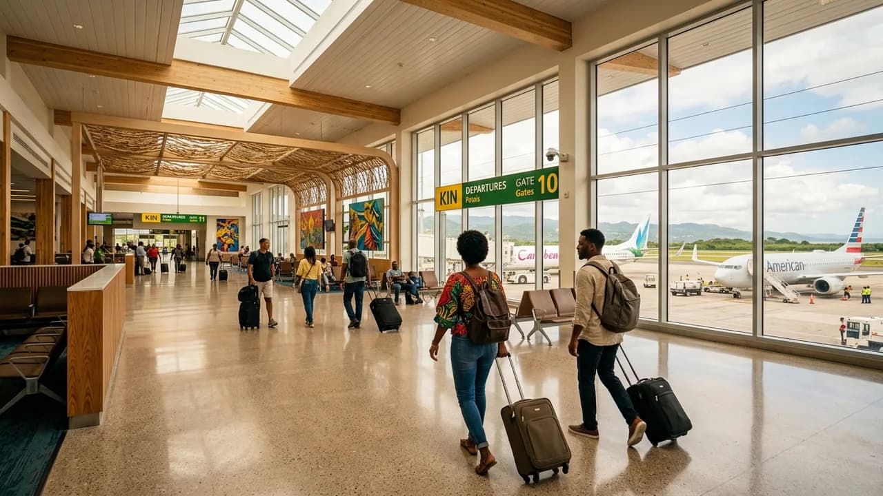 International terminal interior at Kingston airport