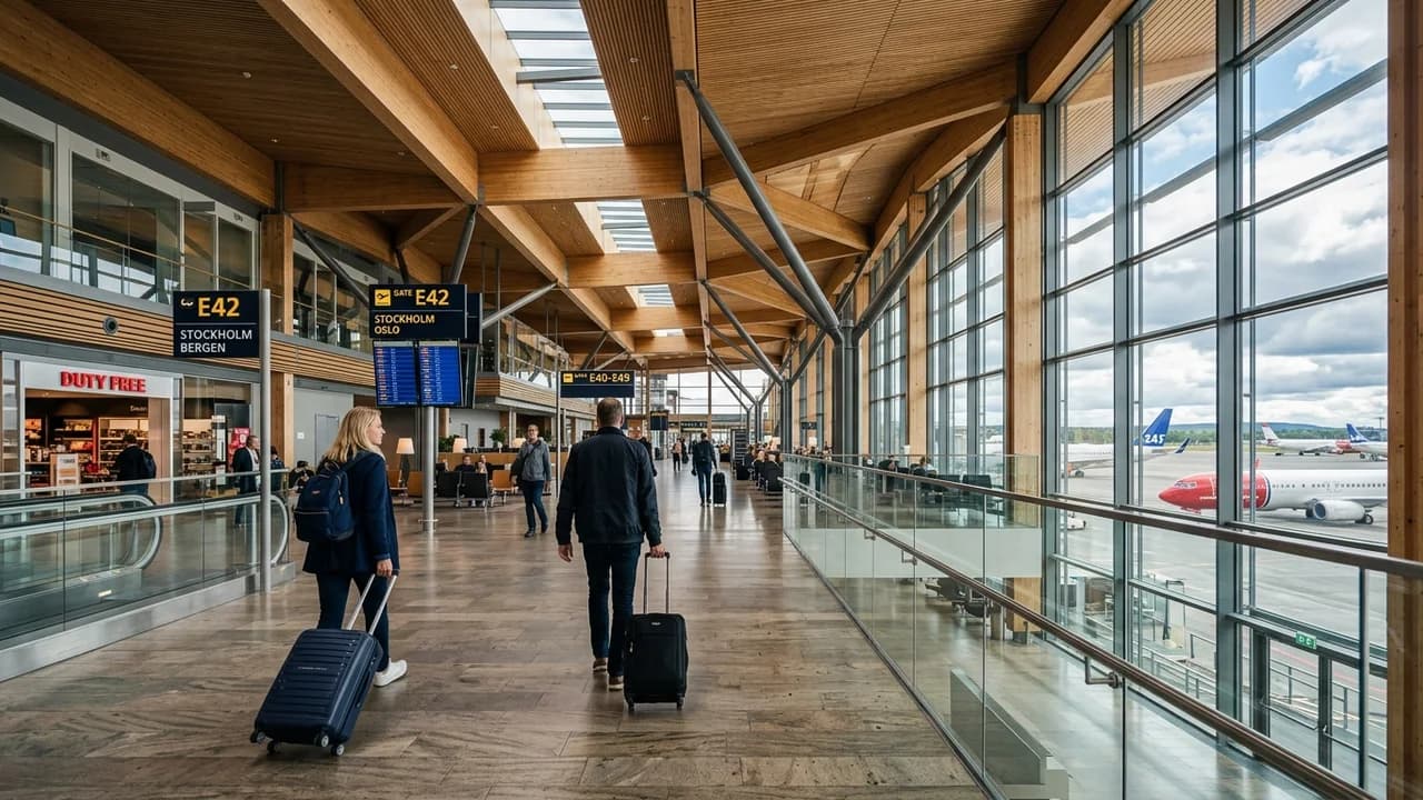 International terminal interior at Oslo airport