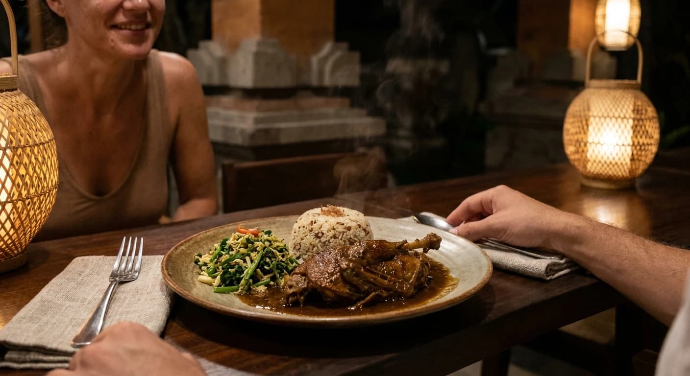 Elegant fine dining experience with Balinese cuisine and jungle views in Ubud