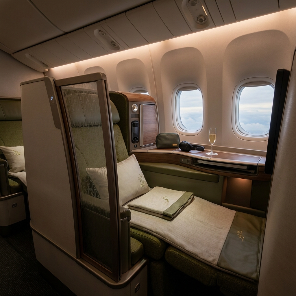 EVA Air Royal Laurel Class cabin