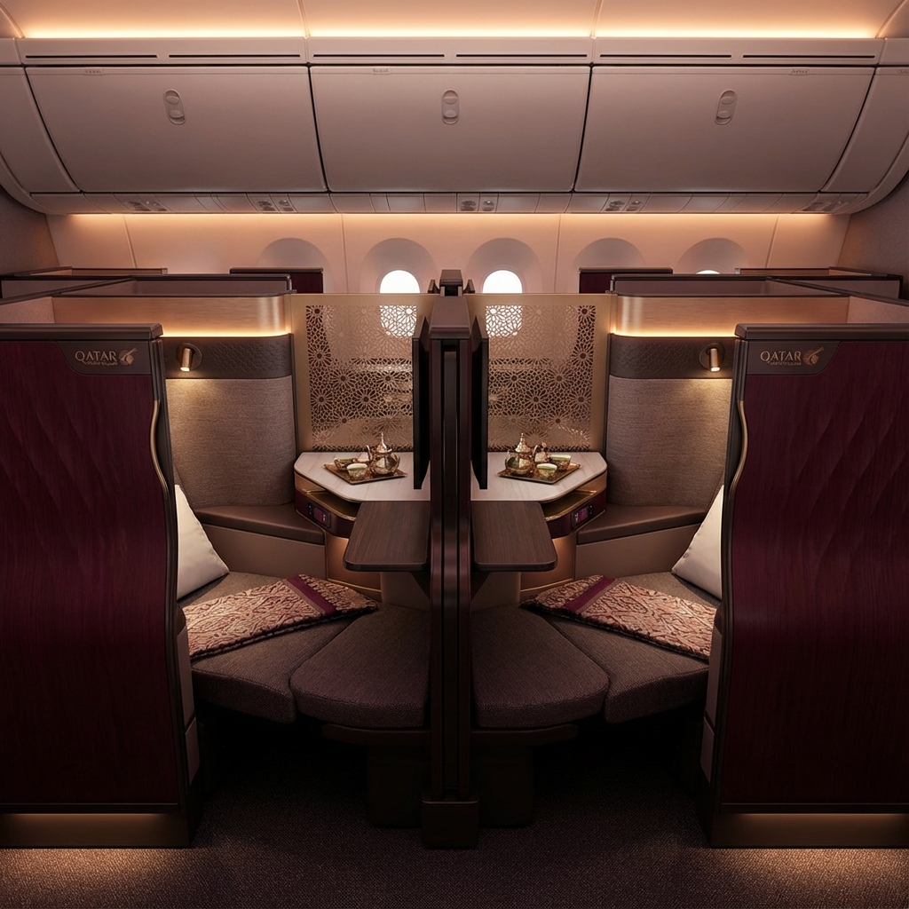 Qatar Airways Qsuite cabin