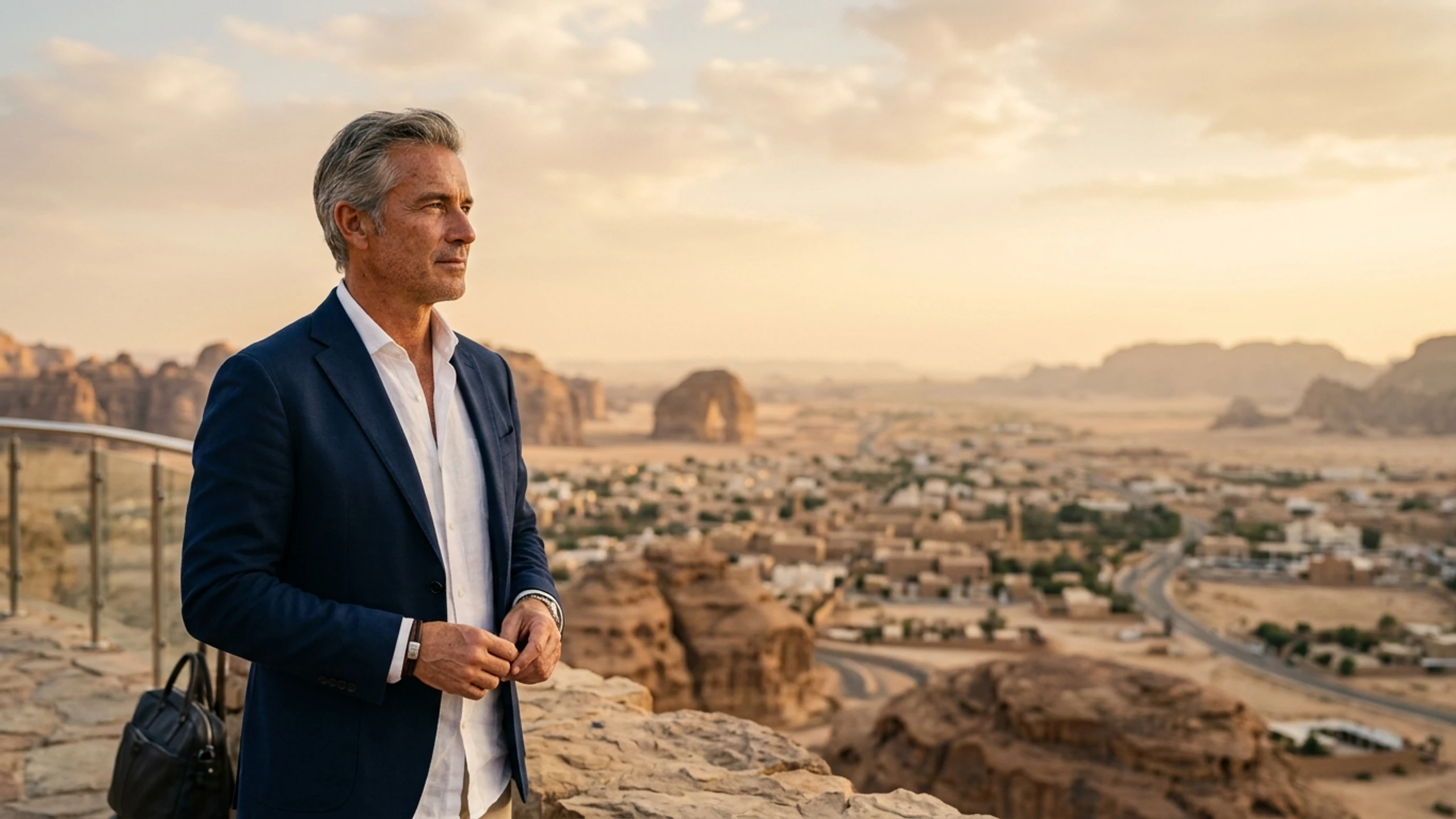 Chicago to AlUla Business Class — Premium business class cabin interior