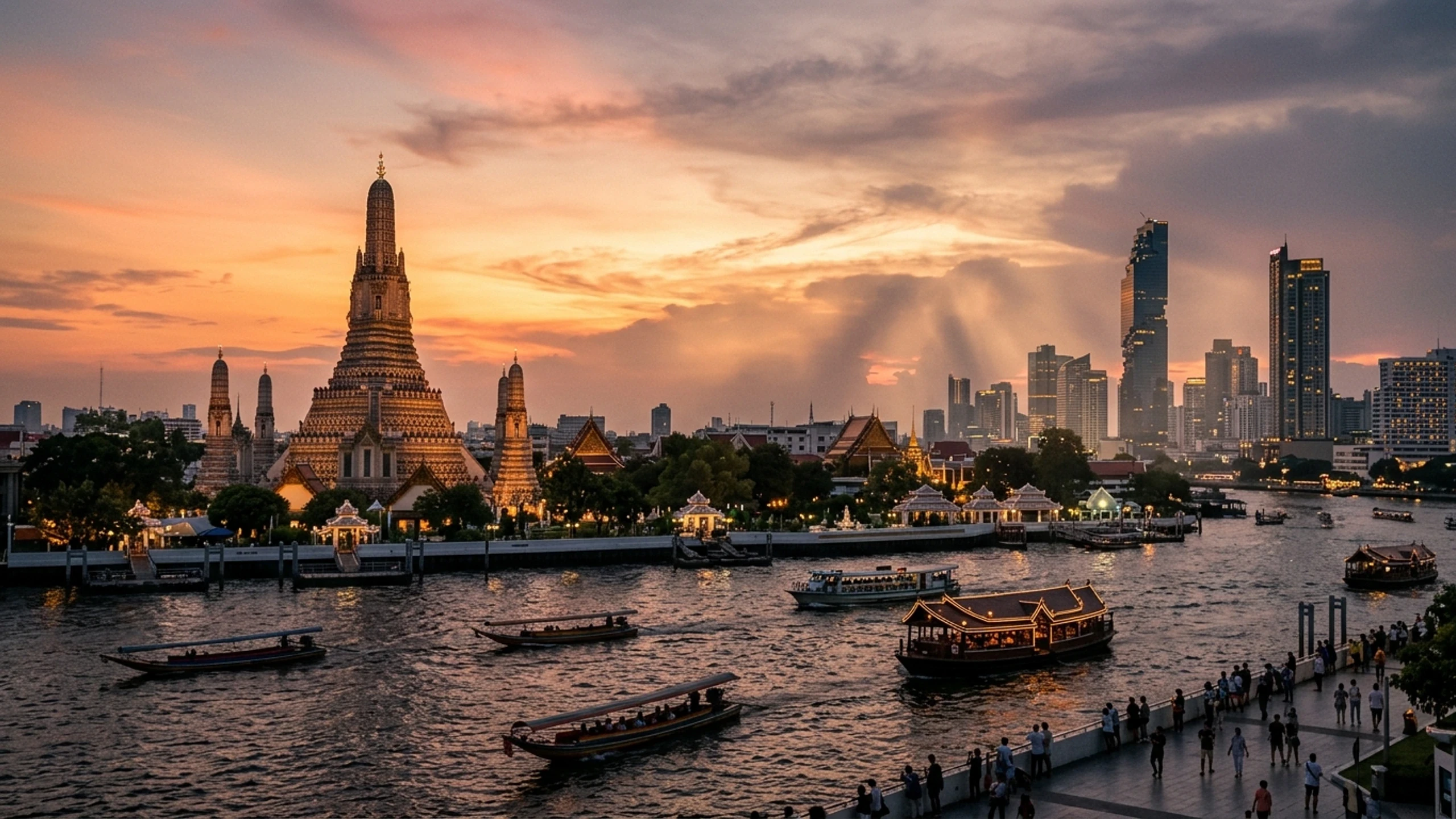 Houston to Bangkok Business Class — Premium business class cabin interior
