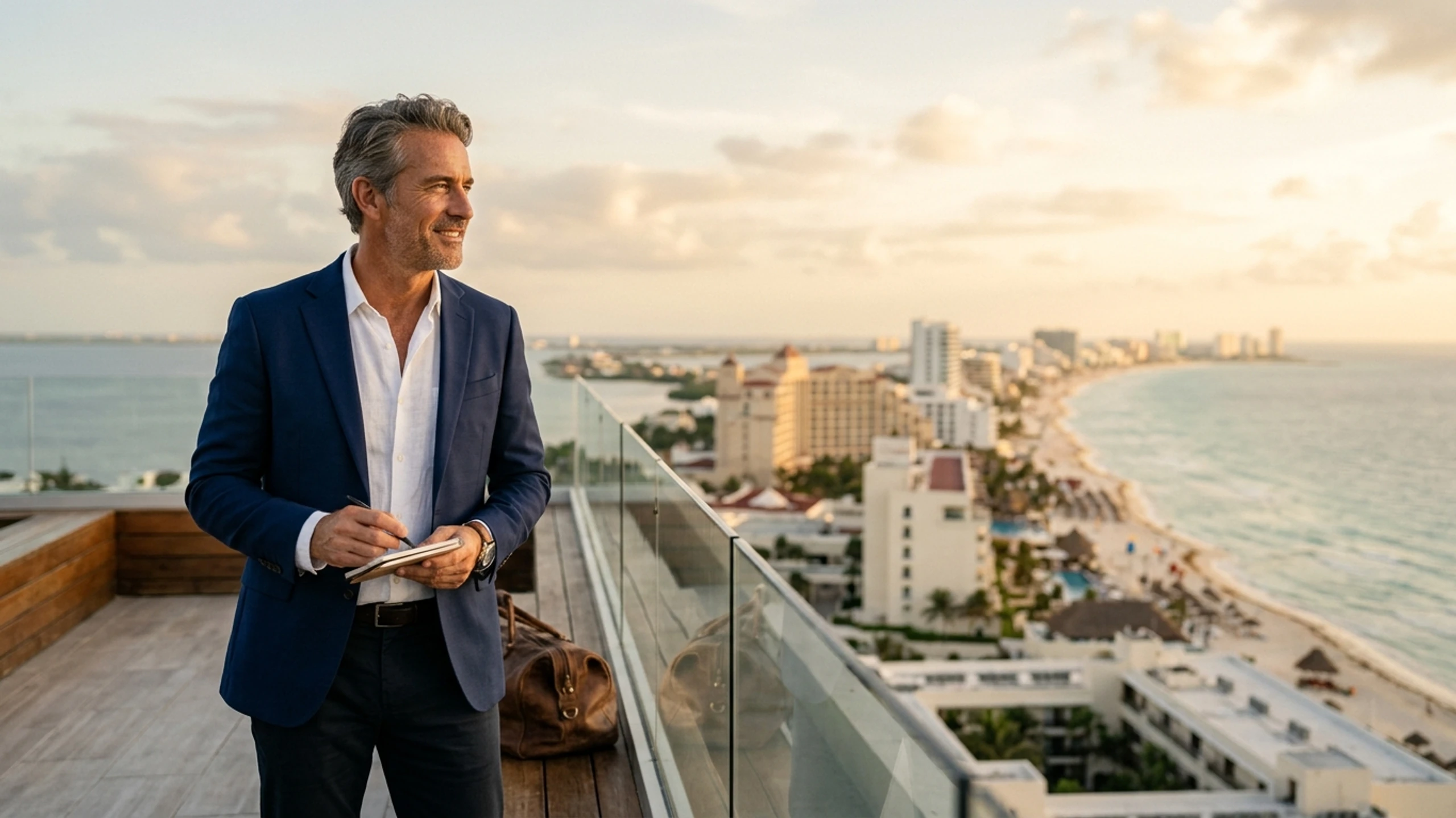 Denver to Cancún Business Class — Premium business class cabin interior