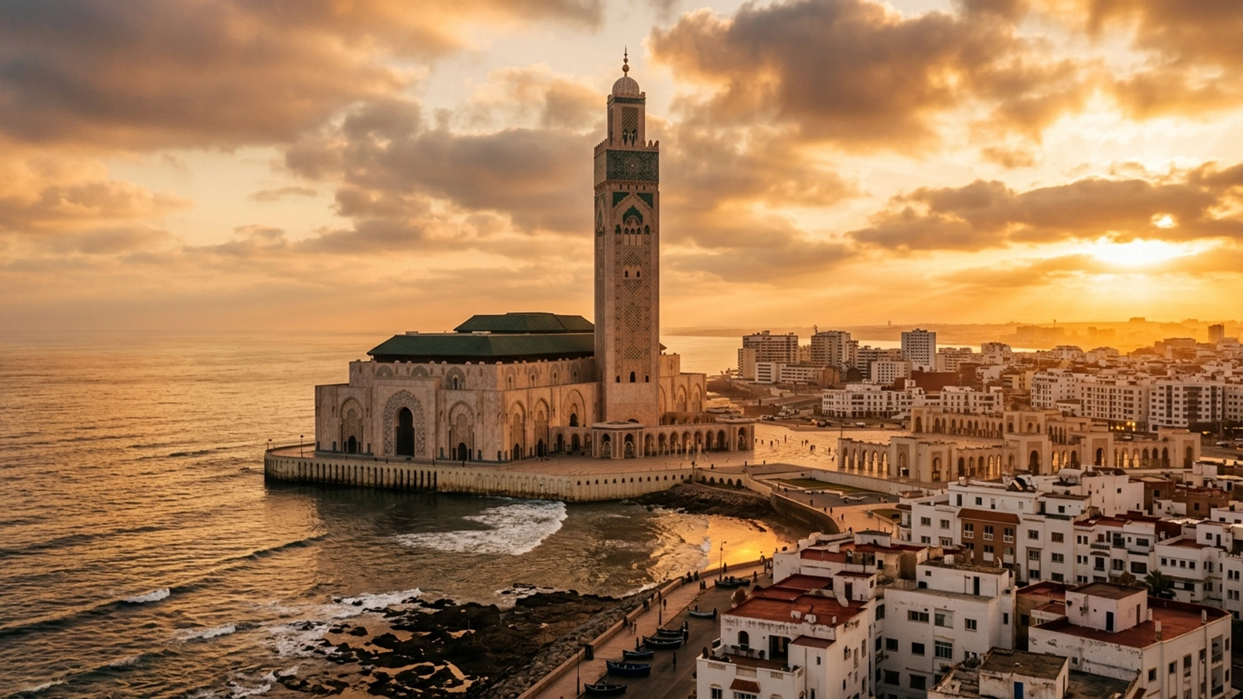 Miami to Casablanca Business Class — Premium business class cabin interior