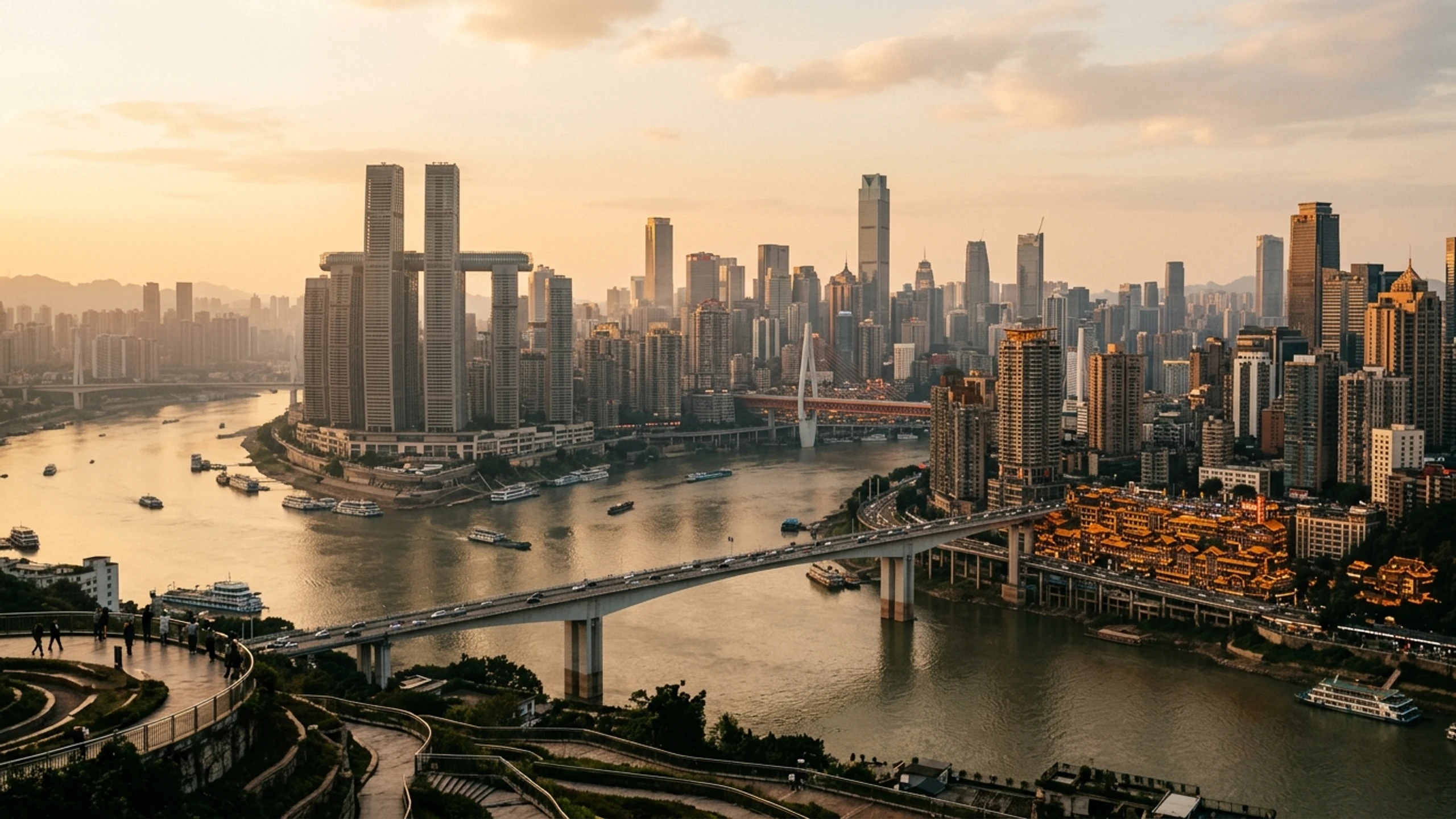 Chicago to Chongqing Business Class — Premium business class cabin interior