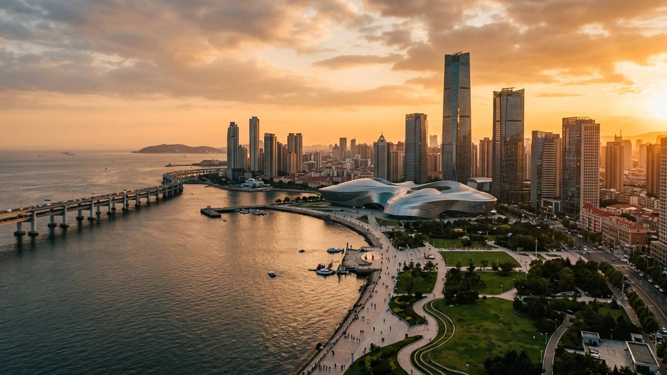 New York to Dalian Business Class — Premium business class cabin interior