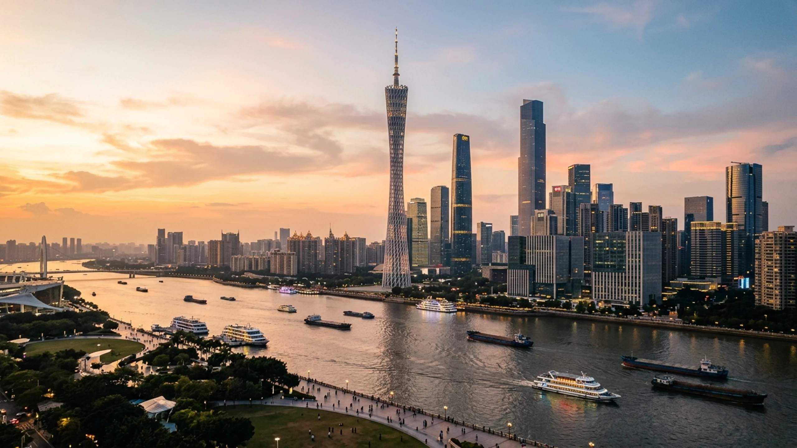 San Francisco to Guangzhou Business Class — Premium business class cabin interior