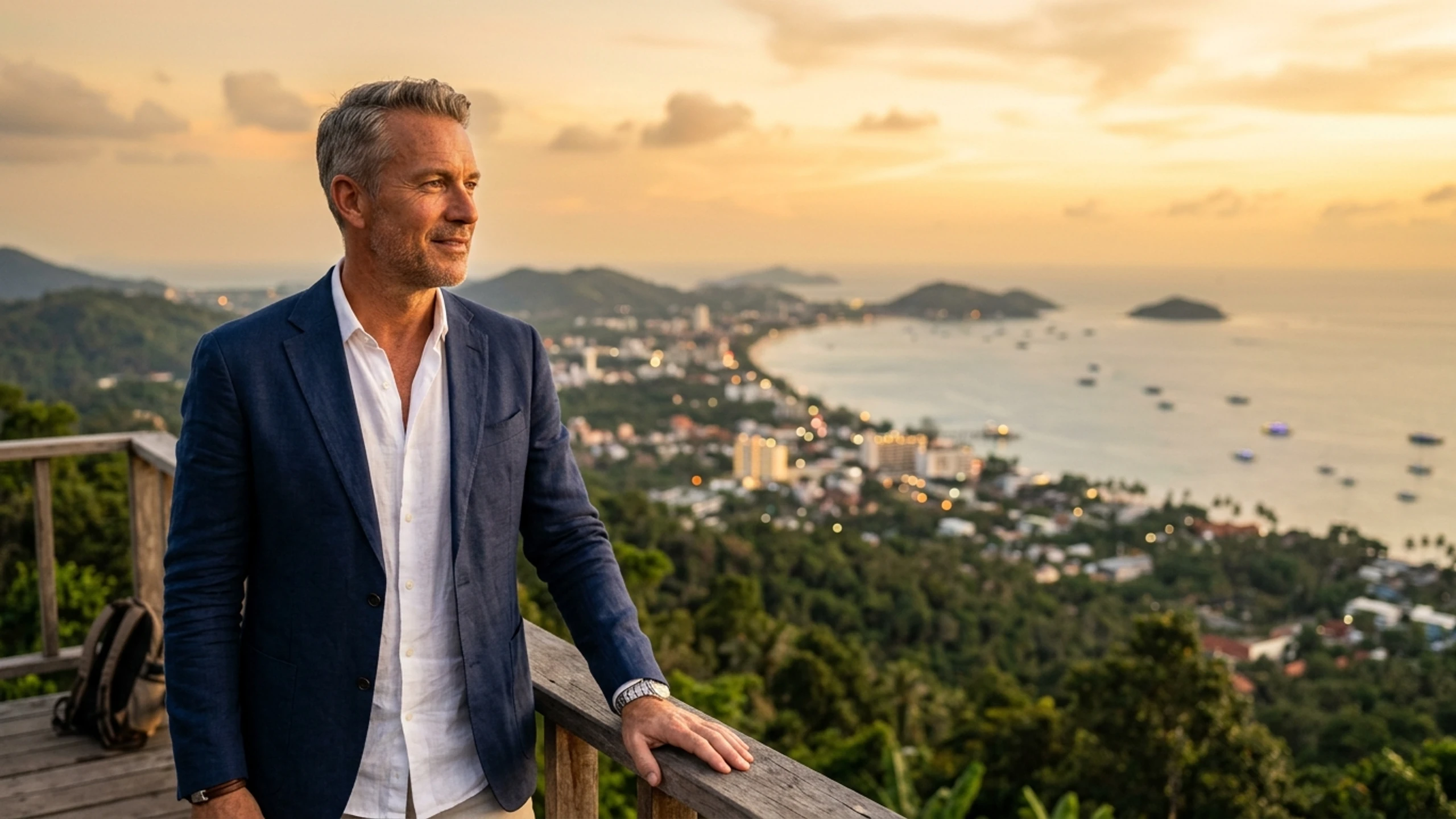 New York to Koh Samui Business Class — Premium business class cabin interior