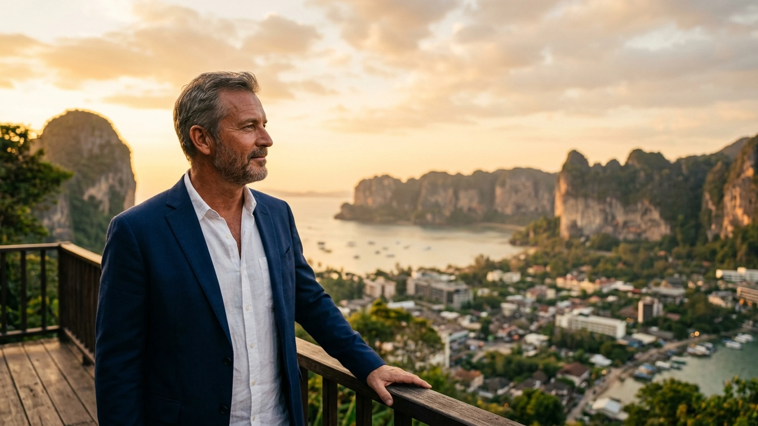 New York to Krabi Business Class — Premium business class cabin interior