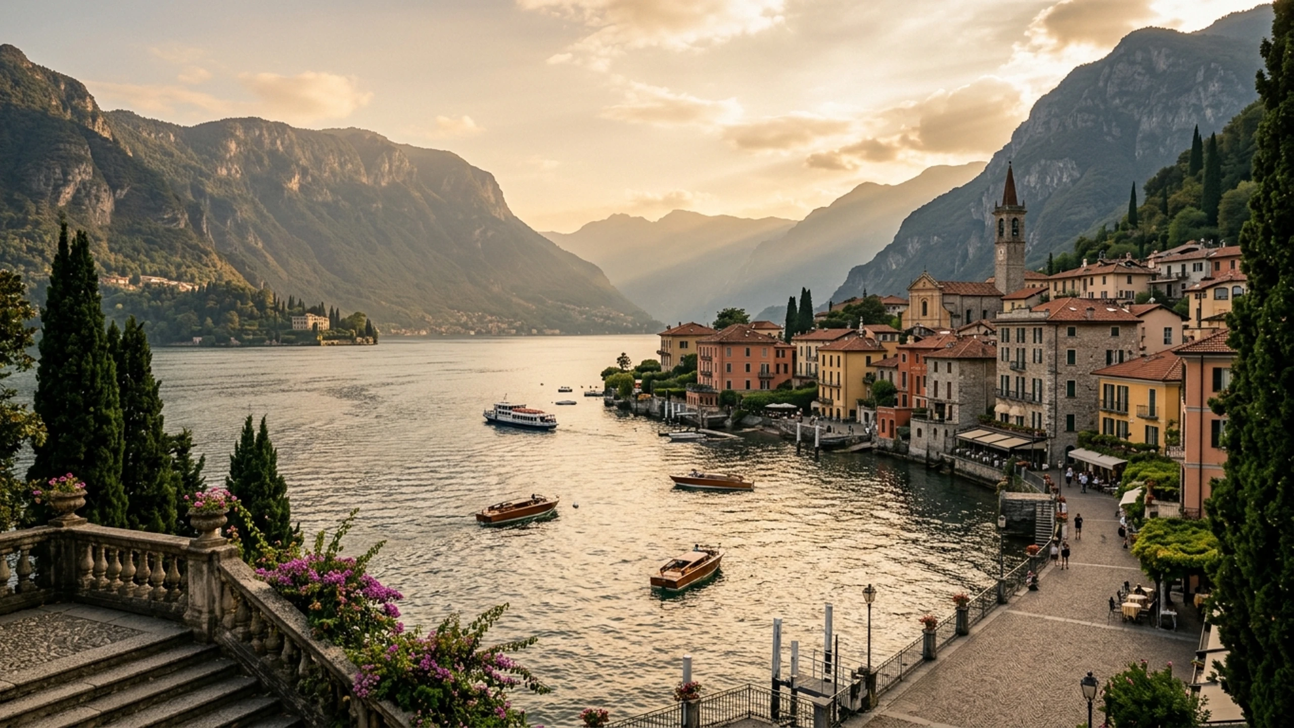 New York to Lake Como Business Class — Premium business class cabin interior