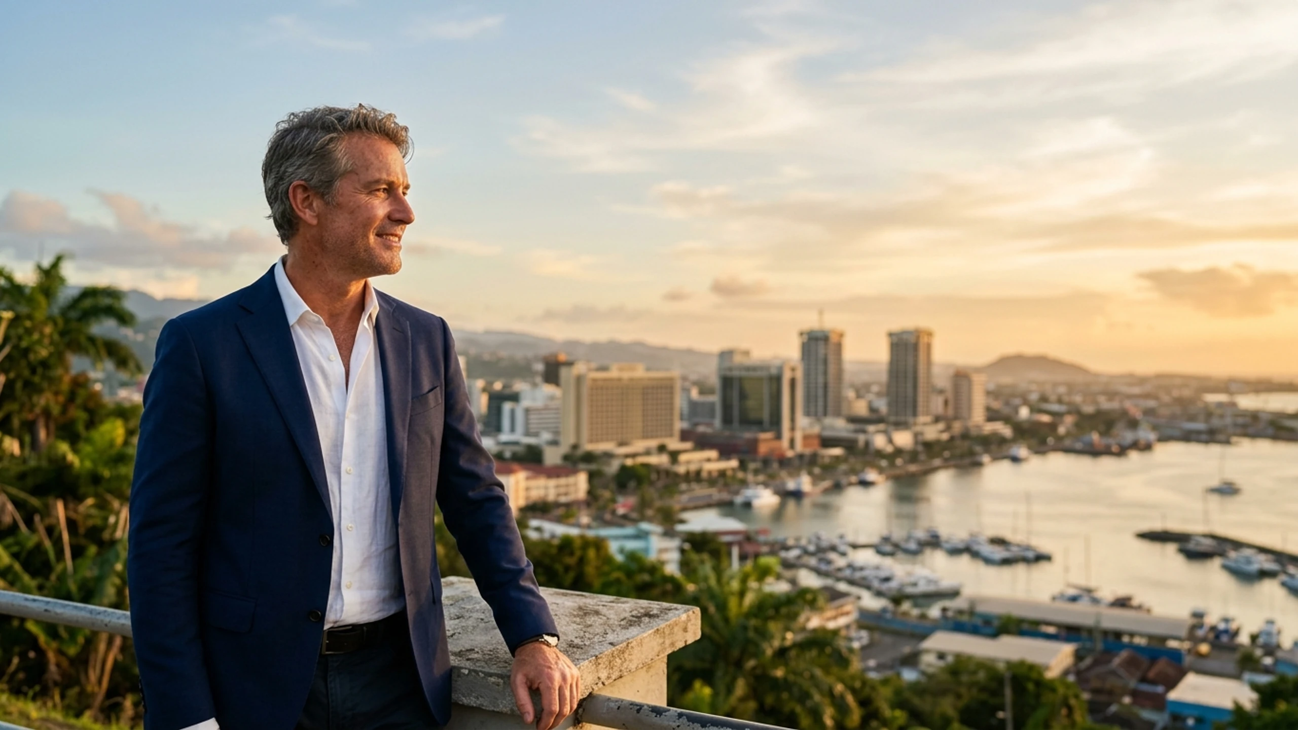 New York to Port of Spain Business Class — Premium business class cabin interior
