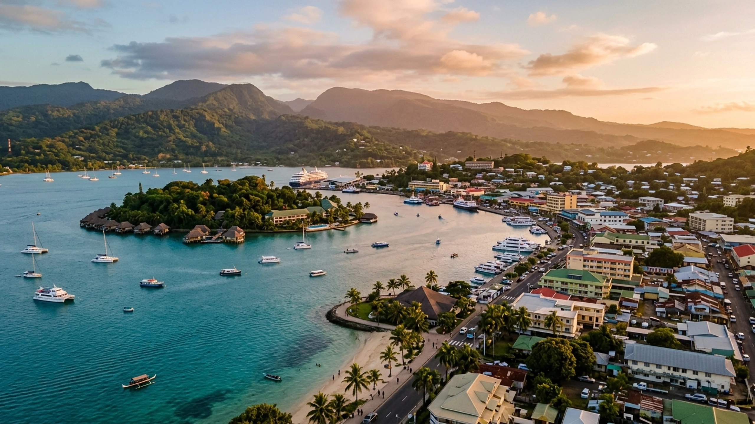Chicago to Port Vila Business Class — Premium business class cabin interior