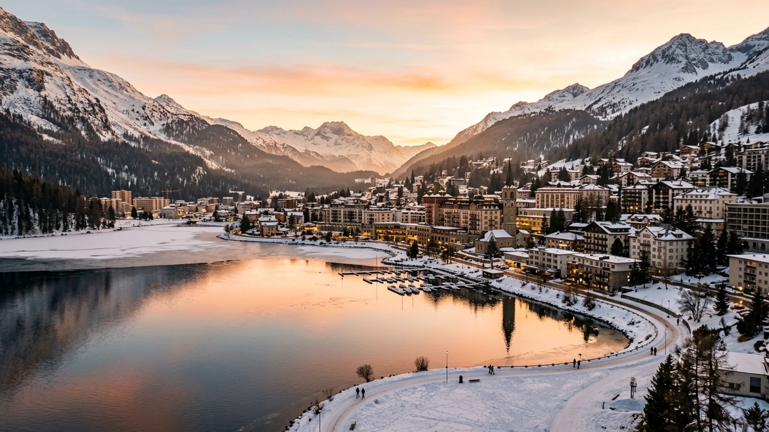 Boston to St. Moritz Business Class — Premium business class cabin interior