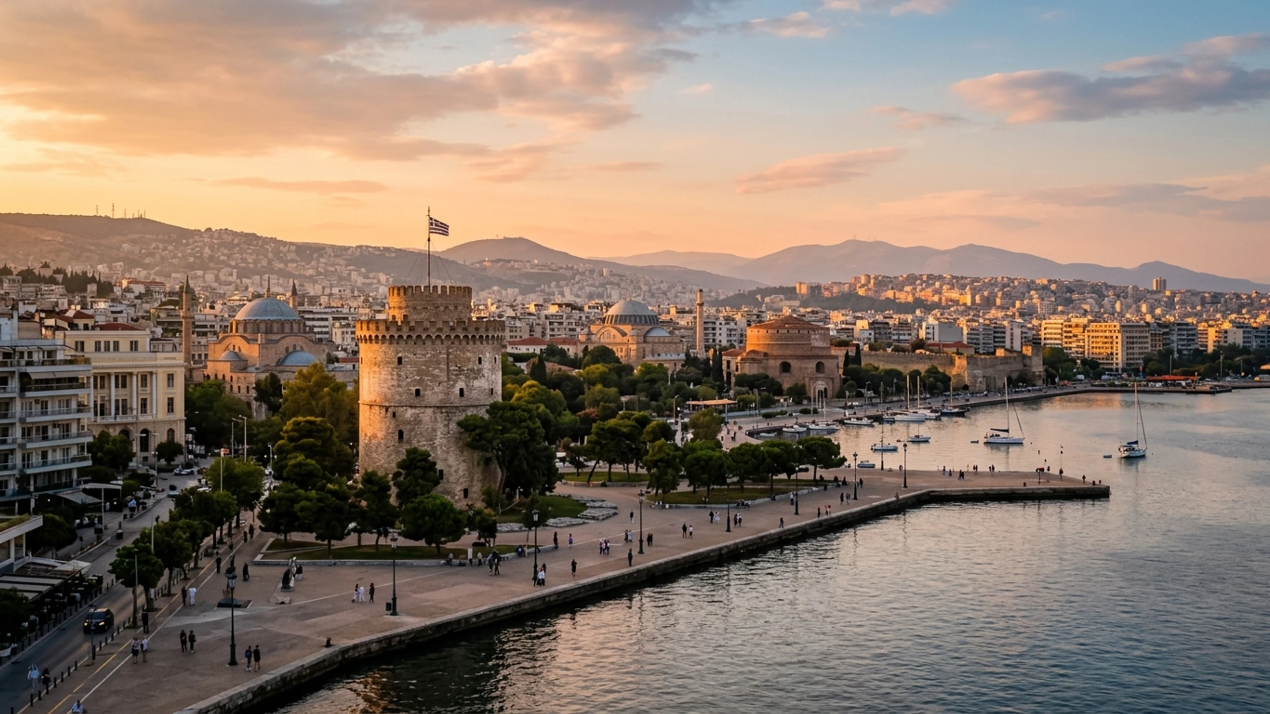 New York to Thessaloniki Business Class — Premium business class cabin interior