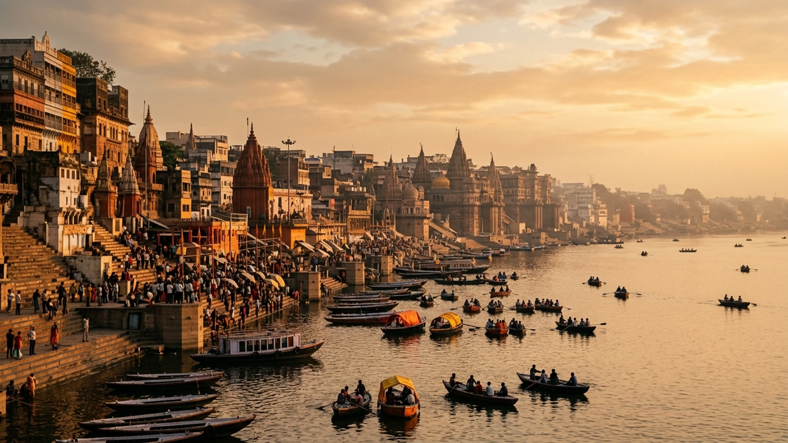 Chicago to Varanasi Business Class — Premium business class cabin interior