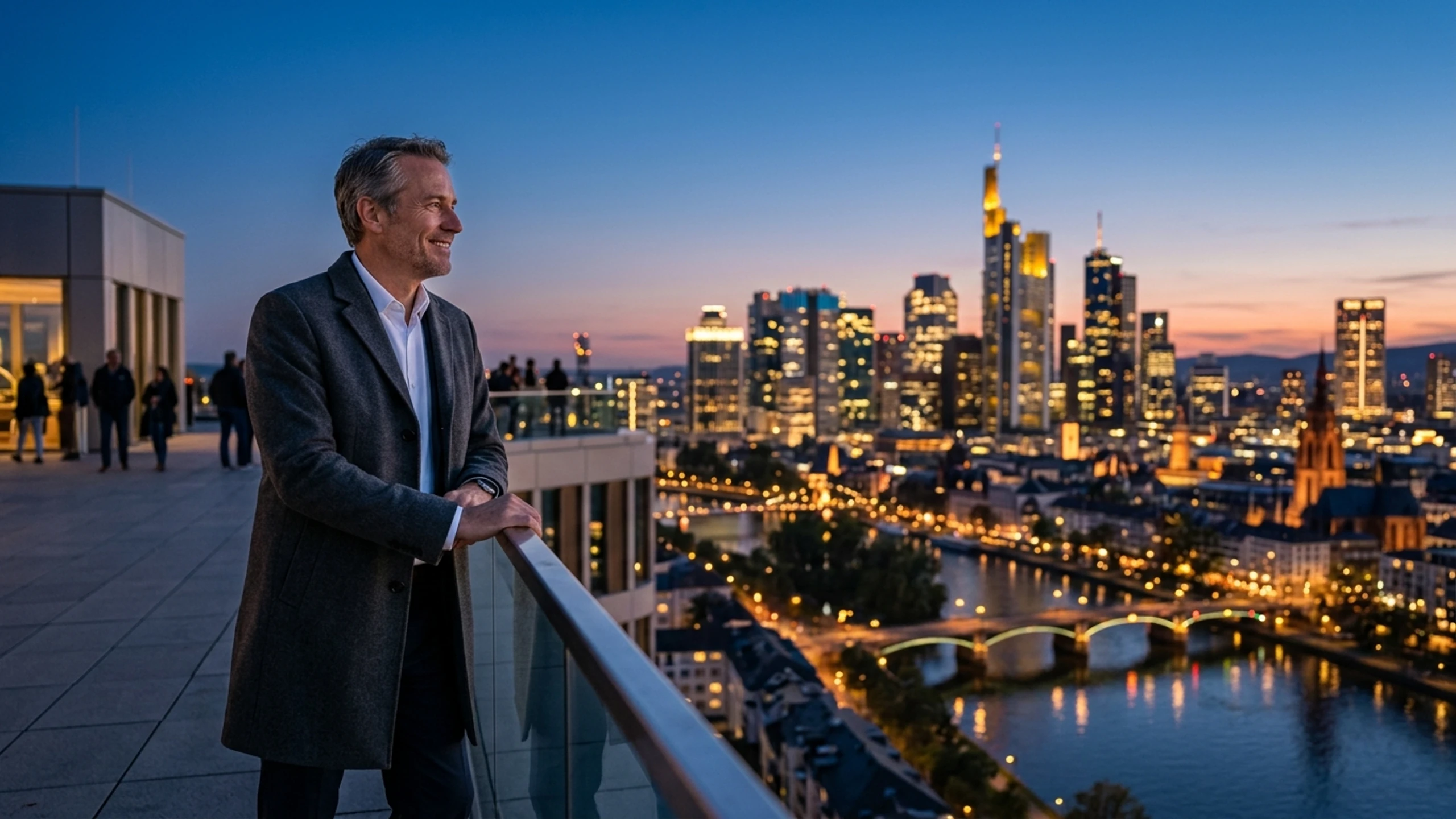 Chicago to Frankfurt Business Class — Premium business class cabin interior