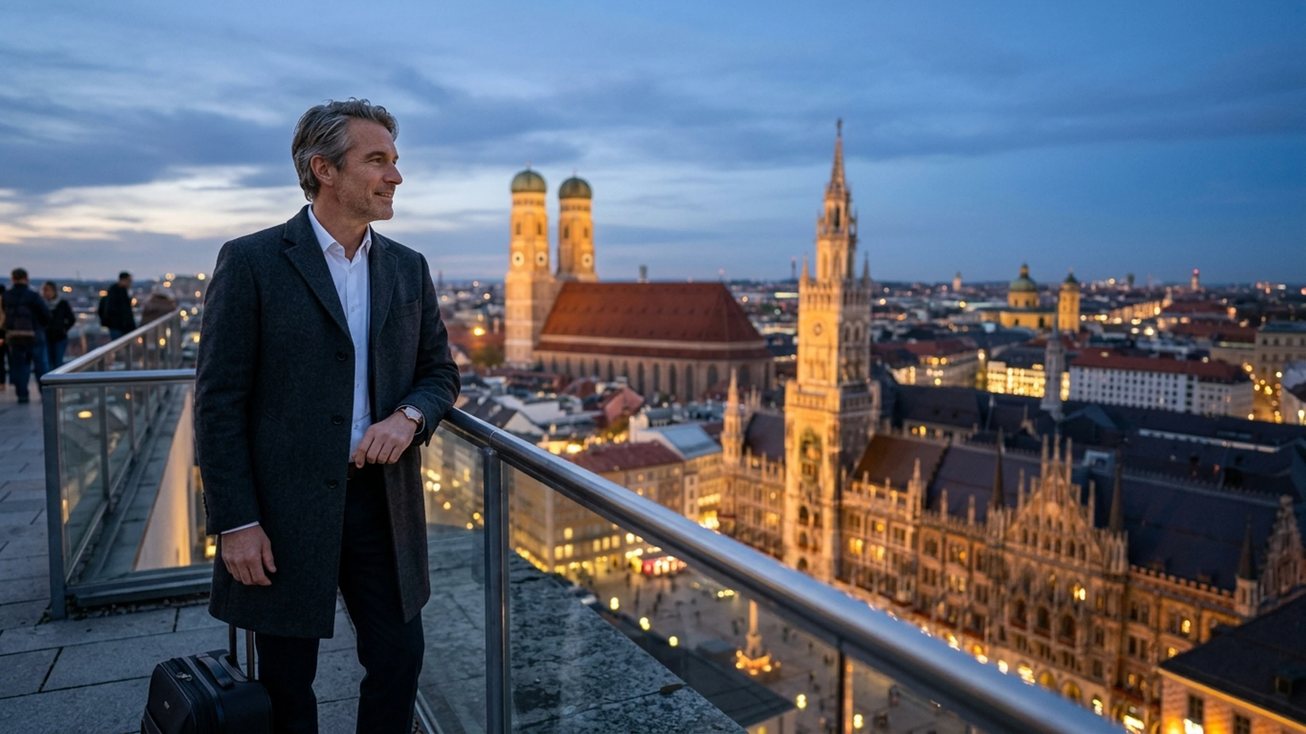 Chicago to Munich Business Class — Premium business class cabin interior