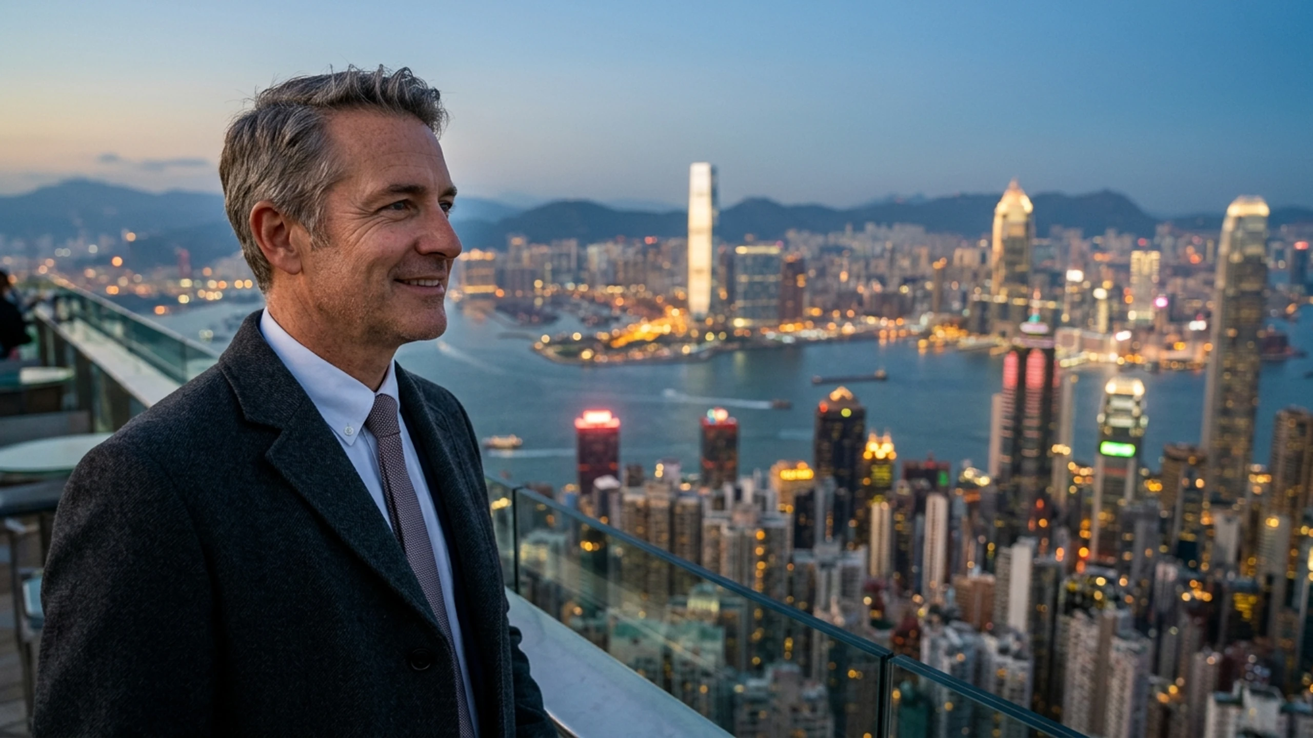 Los Angeles to Hong Kong Business Class — Premium business class cabin interior