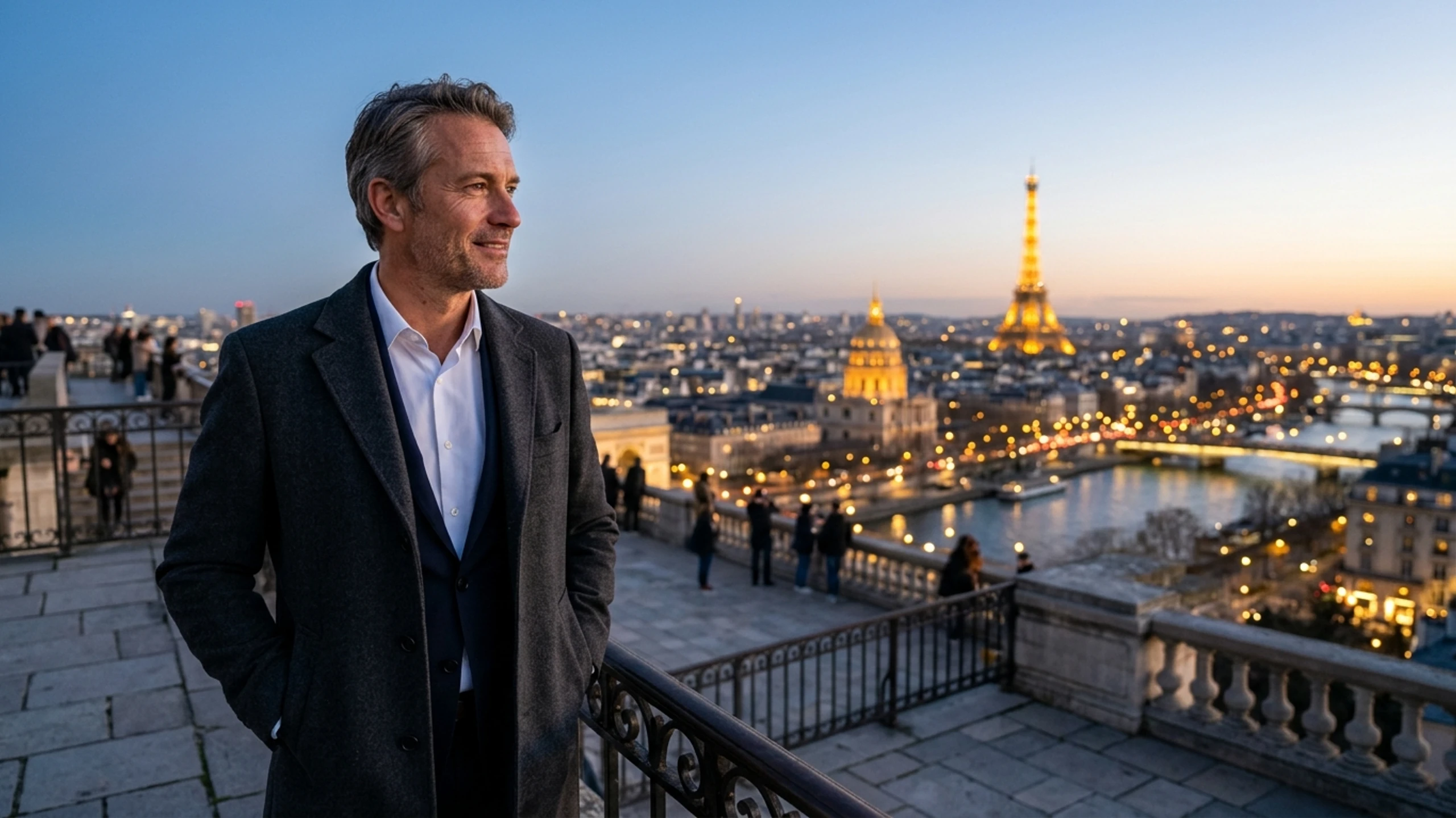 Los Angeles to Paris Business Class — Premium business class cabin interior