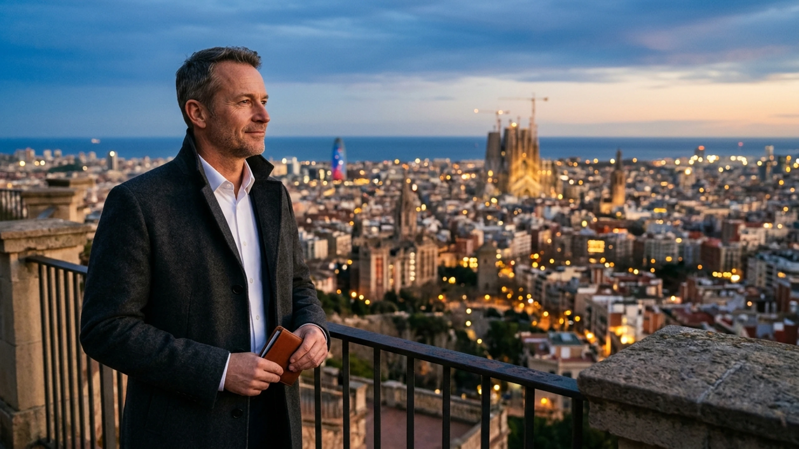 New York to Barcelona Business Class — Premium business class cabin interior