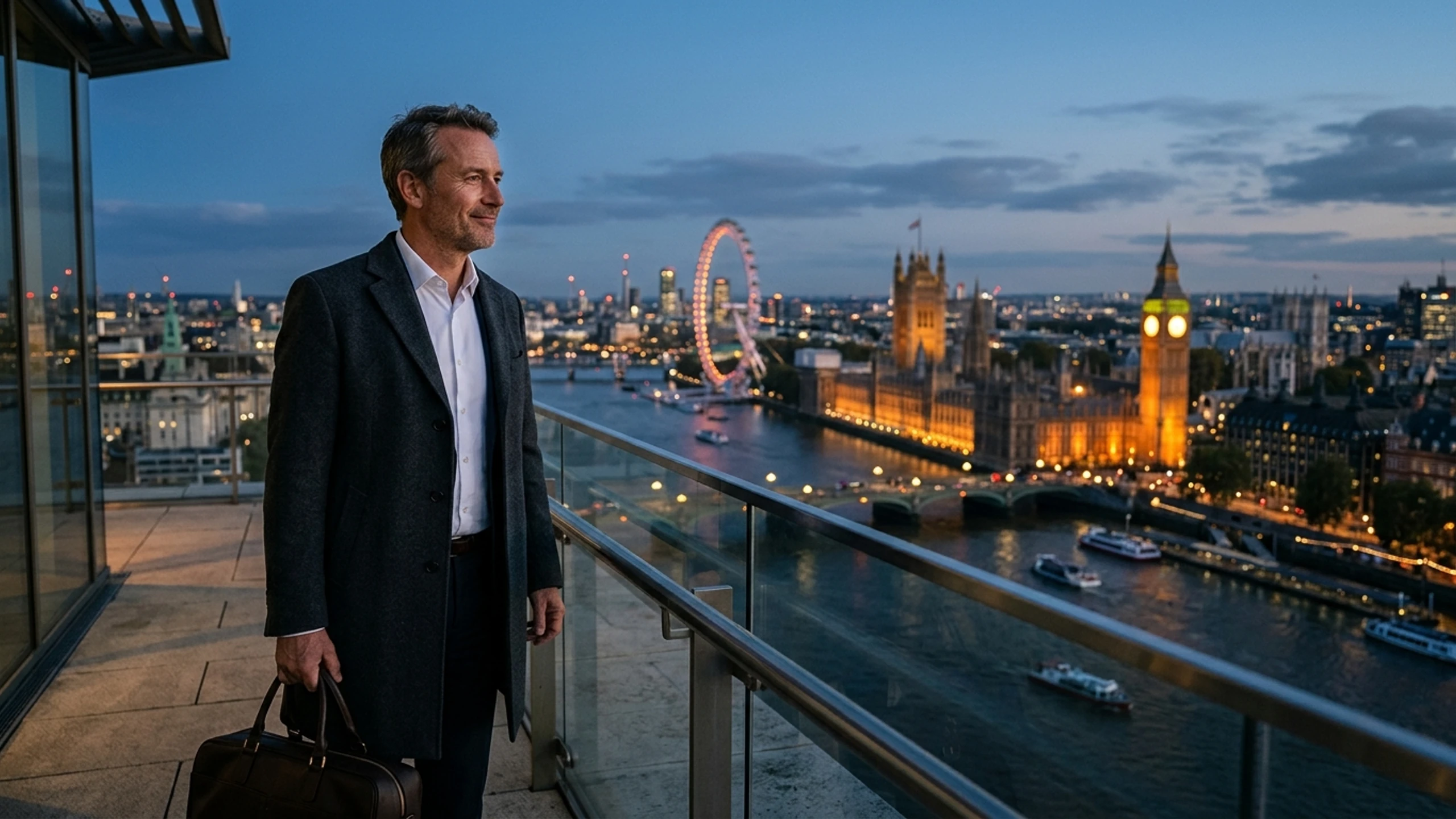 Washington D.C. to London Business Class — Premium business class cabin interior